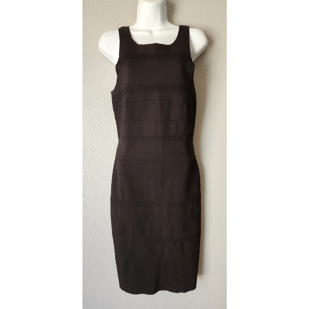 Maje Raw Hem Sleeveless Bodycon Dress